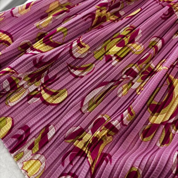 BOUTIQUE Pink Yellow Red Rush Preppy Pleated Mini Short Strappy Women's Dress - Picture 3 of 3